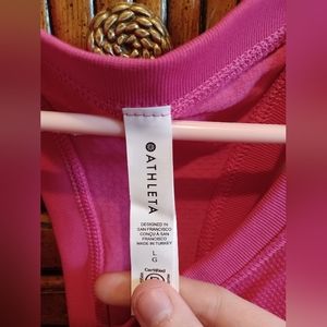 Athleta Speed light Heather/hot Pink Tank Top